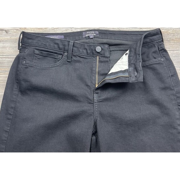 NYDJ For Chico's Bootcut Lift Tuck Tech Black Stretch Jeans Size 10 FITS 34/32 - Picture 3 of 12